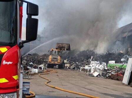 Actuación de los bomberos.