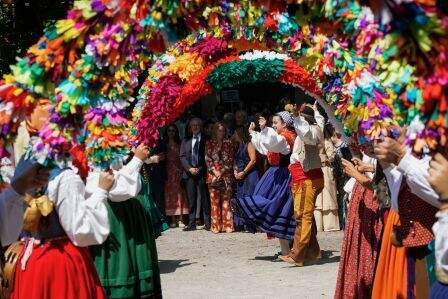 Música tradicional en el acto.