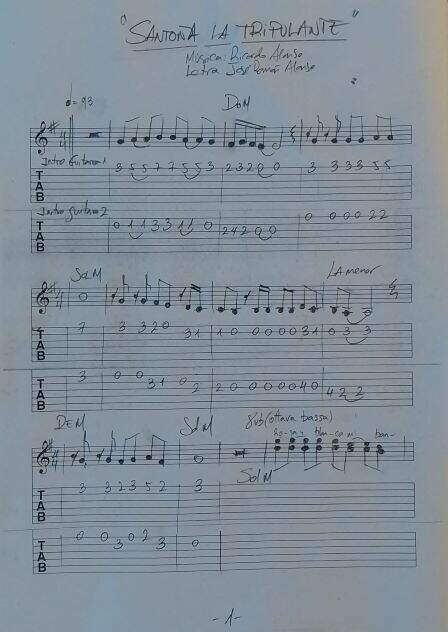 Partitura de 'Santoña, la tripulante'.