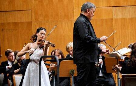 Un momento del concierto en el Palacio de Festivales.